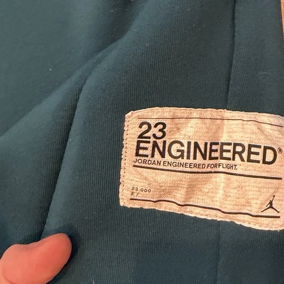 Jordan 23 Engineered Hoodie Men’s Medium Teal Blue Half Zip Pullover - Picture 6 of 10